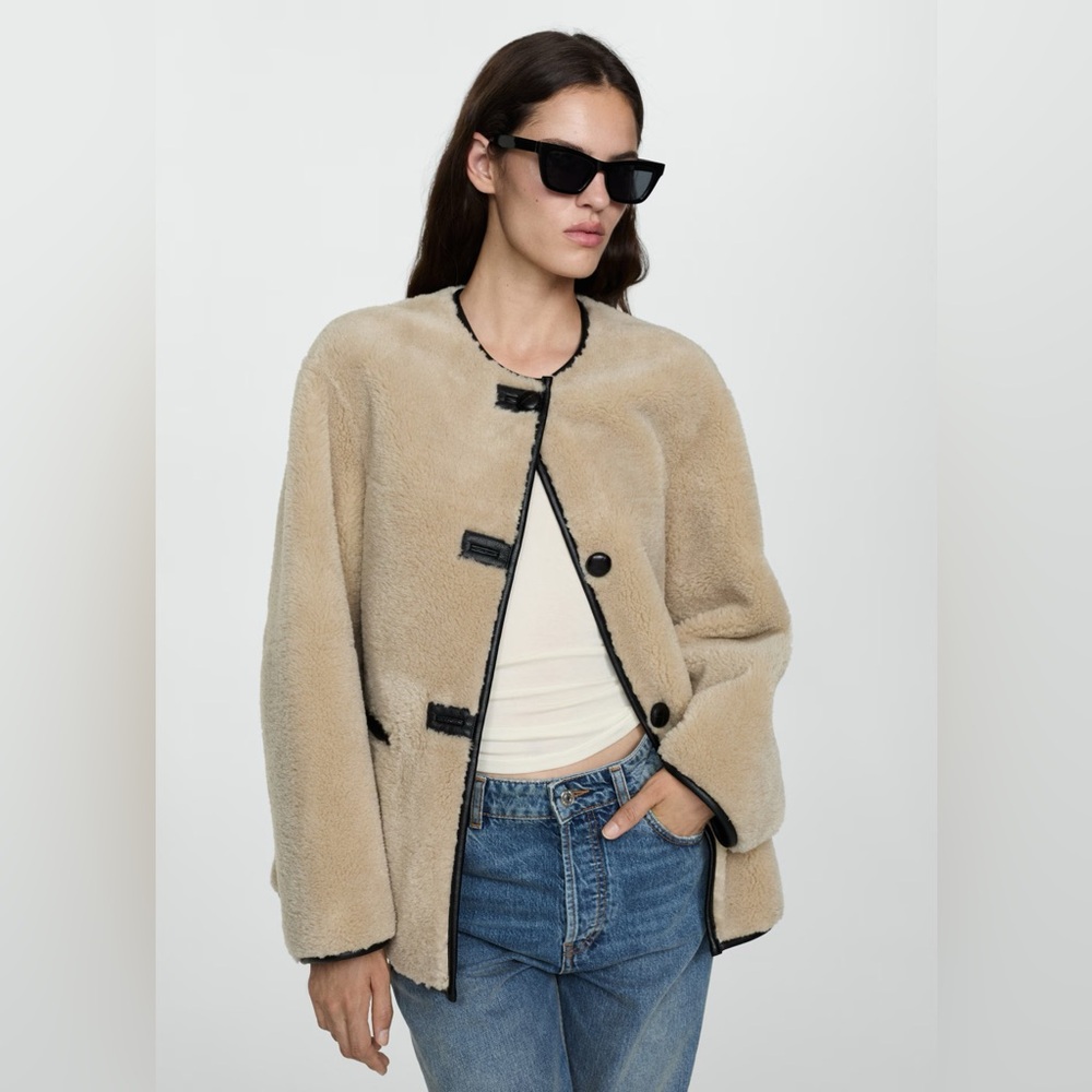 NWT faux fur Mango Jacket